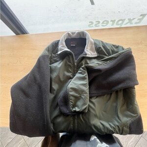 Nike Green and Black Bomber Jacket